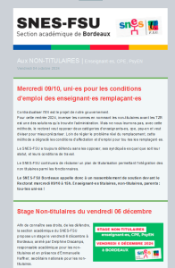 Lettre d'information aux Non-titulaires - 4 oct 2024