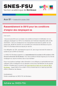 Lettre d'information aux S1 - 4oct2024