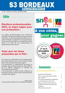 Bulletin SNES Bordeaux n° 232