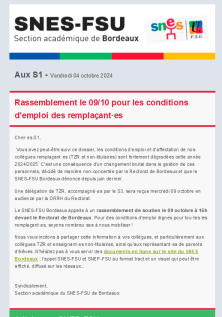 Lettre d'information aux S1 - 4oct2024