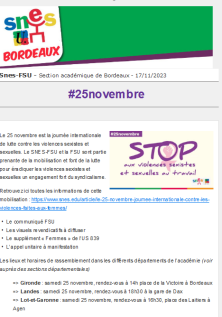 Lettre d'information académique - 17 nov 2023