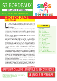 Bulletin académique n° 207