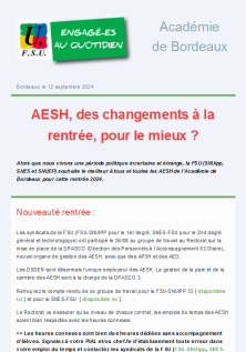 Lettre d'information OSTIC - AESH - septembre 2024