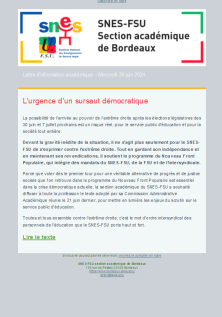 Lettre d'information OSTIC - 26 juin 2024