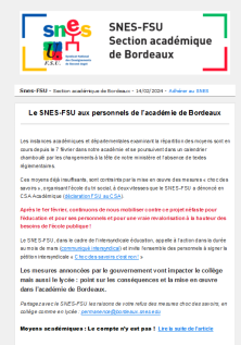 Lettre d'information OSTIC - 14 février 2024