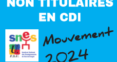 Mouvement 2024 des non titulaires en CDI