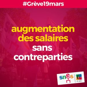 19 mars en grève pour nos salaires et l'école publique