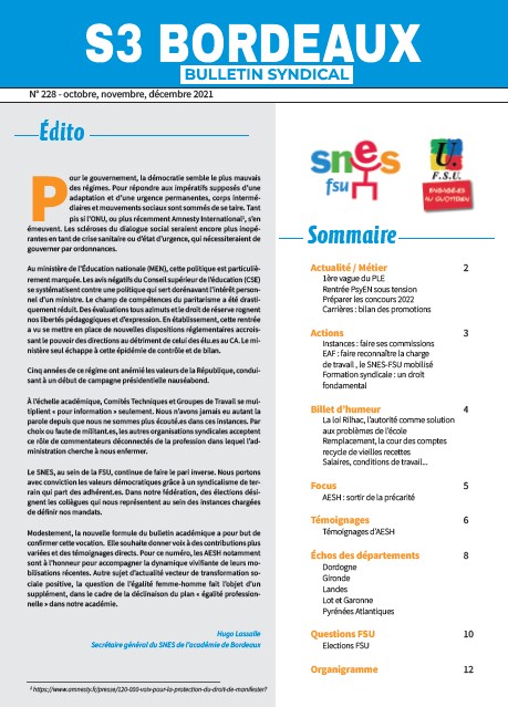 Bulletin académique n° 228