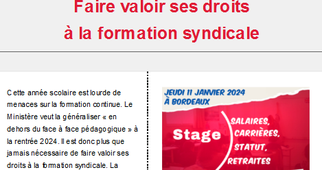 Lettre d'information académique - 24 nov 2023