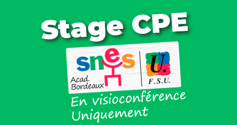 Stage CPE - Jeudi 21 novembre 2024