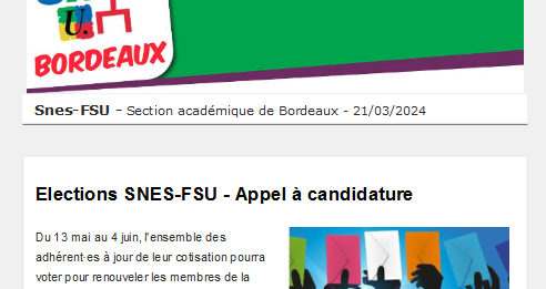 Lettre d'information académique - 21 mars 2024