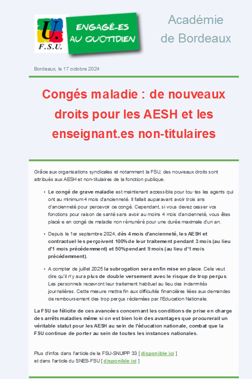 Lettre d'information OSTIC - AESH- 17 oct 2024