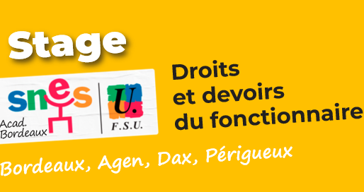 Stage - Droits et devoirs du fonctionnaire