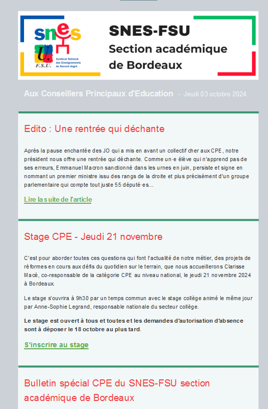 Lettre d'information OSTIC - CPE - 3 oct 2024