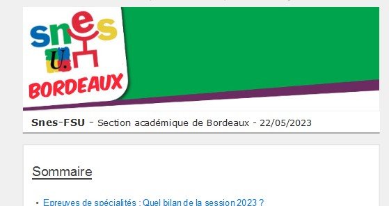 Lettre d'information académique - Lycées - mai 2023