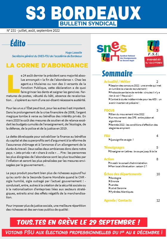 Bulletin académique n°231