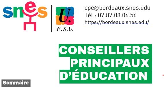 Bulletin SNES Bordeaux - Spécial CPE - Octobre 2023