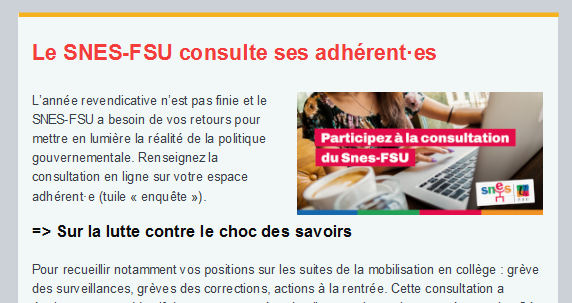 Lettre d'information académique - 30 mai 2024