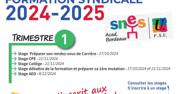 S'inscrire à un stage de formation syndicale ?