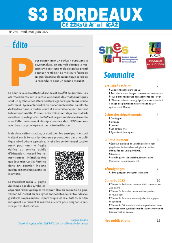 Bulletin académique n°230