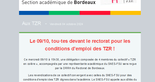 Lettre d'information aux TZR - 4oct2024