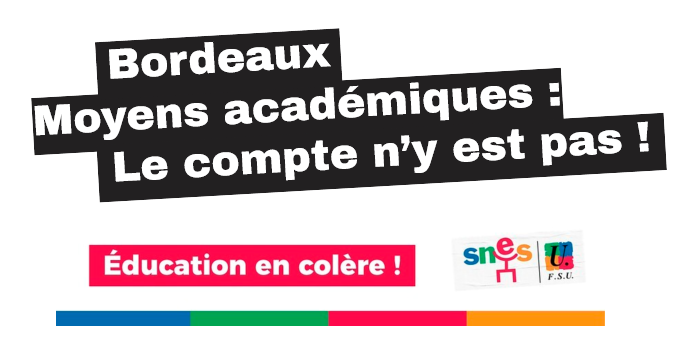 Moyens académiques : Le compte n'y est pas !