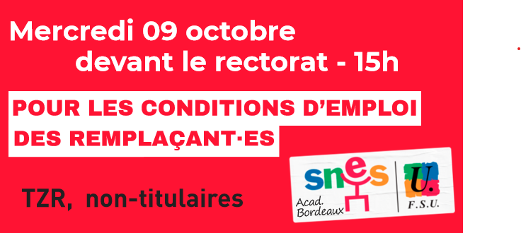 Mercredi 09/10 : ensemble devant le rectorat pour les conditions (…)