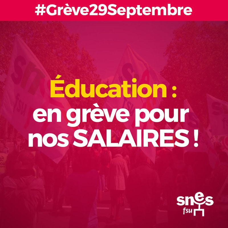 Grève le jeudi 29 septembre pour nos salaires !