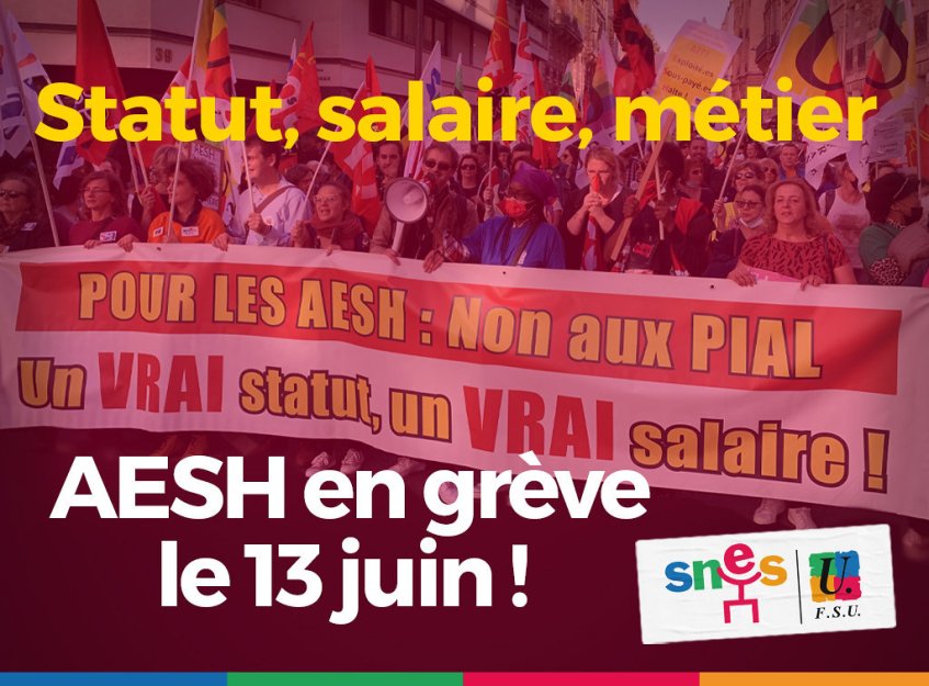 AESH en grève le 13 juin !